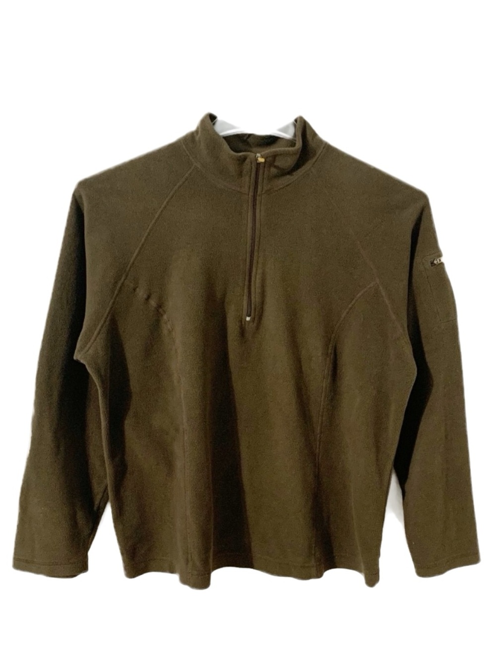 L. L.  Bean Light Weight Long Sleeve Quarter Zip Fleece Jacket Mock Turtleneck